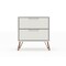 Manhattan Comfort Rockefeller 2.0 Nightstand, Off White 102GMC8 - alternate 1